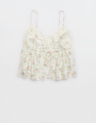 Aerie Off-Duty Satin Flirty Tank