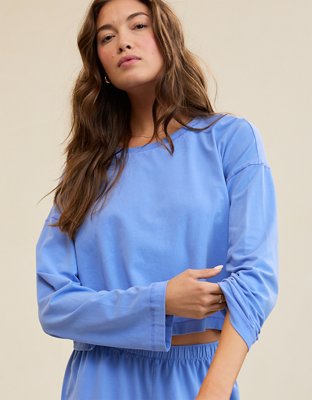 Aerie Dream Top manga larga de tejido de punto