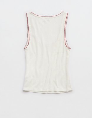 Aerie Off-Duty Pointelle Tank Top