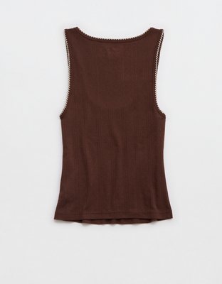 Aerie Off-Duty Pointelle Tank Top