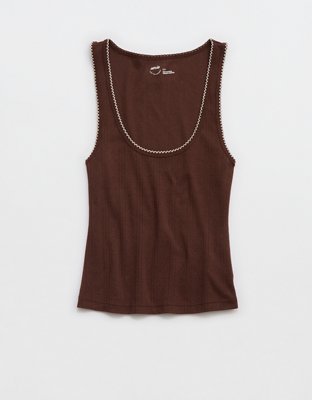 Aerie Off-Duty Pointelle Tank Top