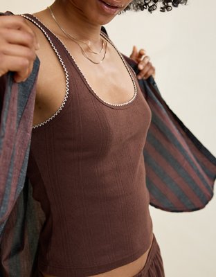 Aerie Off-Duty Pointelle Tank Top