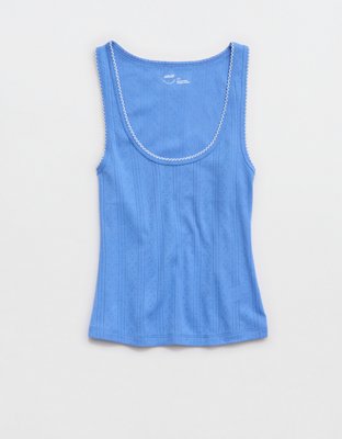 Aerie Off-Duty Pointelle Tank Top