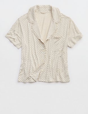 Aerie Real Soft® Ruffle Pajama Shirt