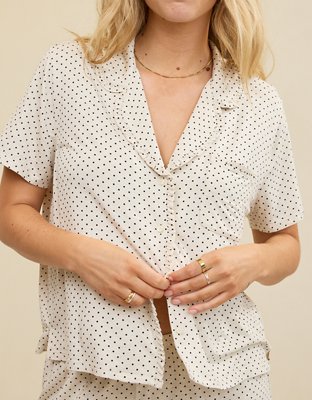 Aerie Real Soft® Ruffle Pajama Shirt