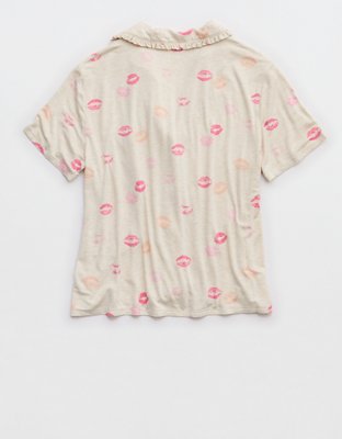 Aerie Real Soft® Ruffle Pajama Shirt