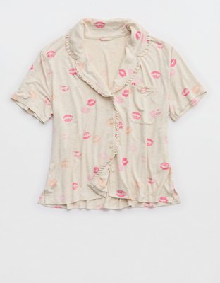 Aerie Real Soft® Ruffle Pajama Shirt