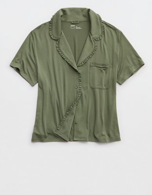 Chemisier de pyjama à volants Real Soft® Aerie