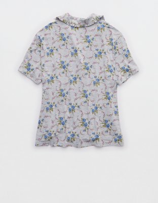 Aerie Real Soft® Ruffle Pajama Shirt