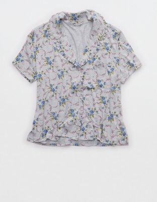 Aerie Real Soft® Ruffle Pajama Shirt