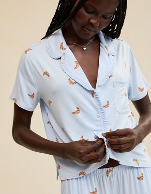 Aerie Real Soft® Ruffle Pajama Shirt