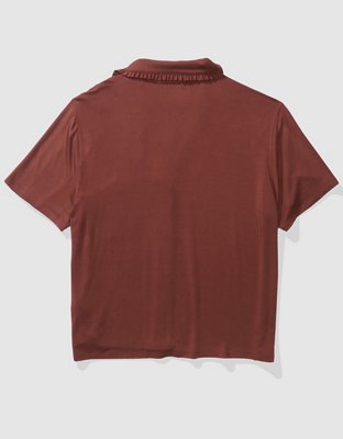 Aerie Real Soft® Camisa de Pijama con Volantes