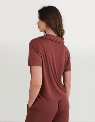 Aerie Real Soft® Ruffle Pajama Shirt