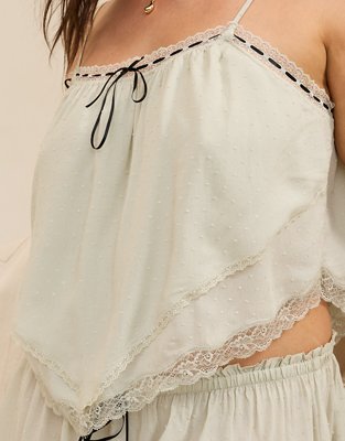 Aerie Modal Lace Handkerchief Tank Top