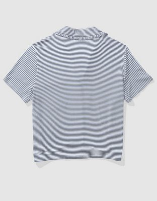 Aerie Real Soft® Camisa de Pijama con Volantes