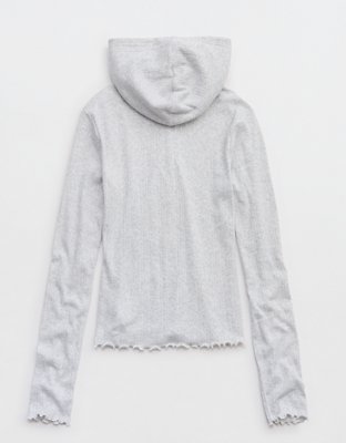 Aerie Pointelle Long Sleeve Hoodie