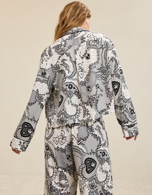 Aerie Satin Long Sleeve Top