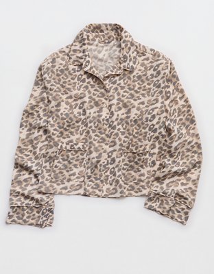 Aerie Satin Long Sleeve Top