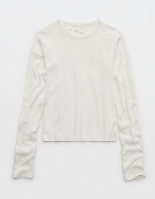 Aerie Pointelle Long Sleeve Top