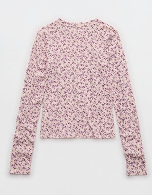 Aerie Pointelle Long Sleeve Top
