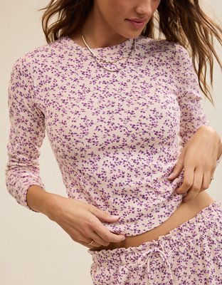 Aerie Pointelle Long Sleeve Top