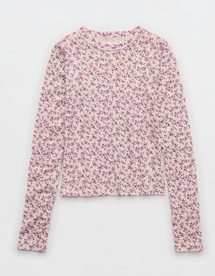 Aerie Pointelle Long Sleeve Top