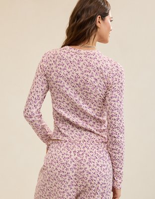 Aerie Pointelle Long Sleeve Top