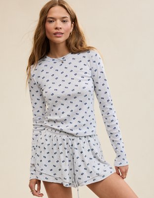 Aerie Pointelle Long Sleeve Top