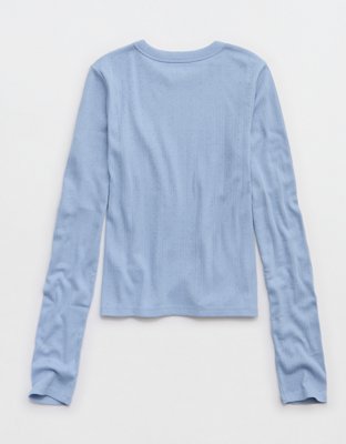 Aerie Pointelle Long Sleeve Top