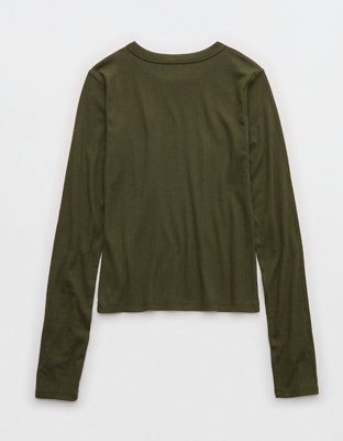 Aerie Pointelle Long Sleeve Top