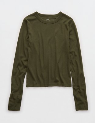 Aerie Pointelle Long Sleeve Top