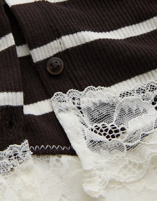 OVERSLEPT by Aerie Real Soft Ribbed Cardigan