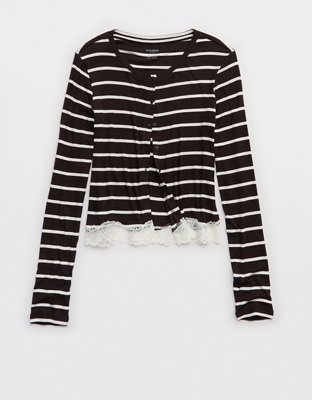 OVERSLEPT by Aerie Real Soft Ribbed Cardigan