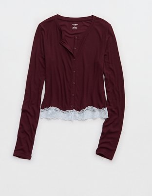 OVERSLEPT by Aerie Real Soft Ribbed Cardigan