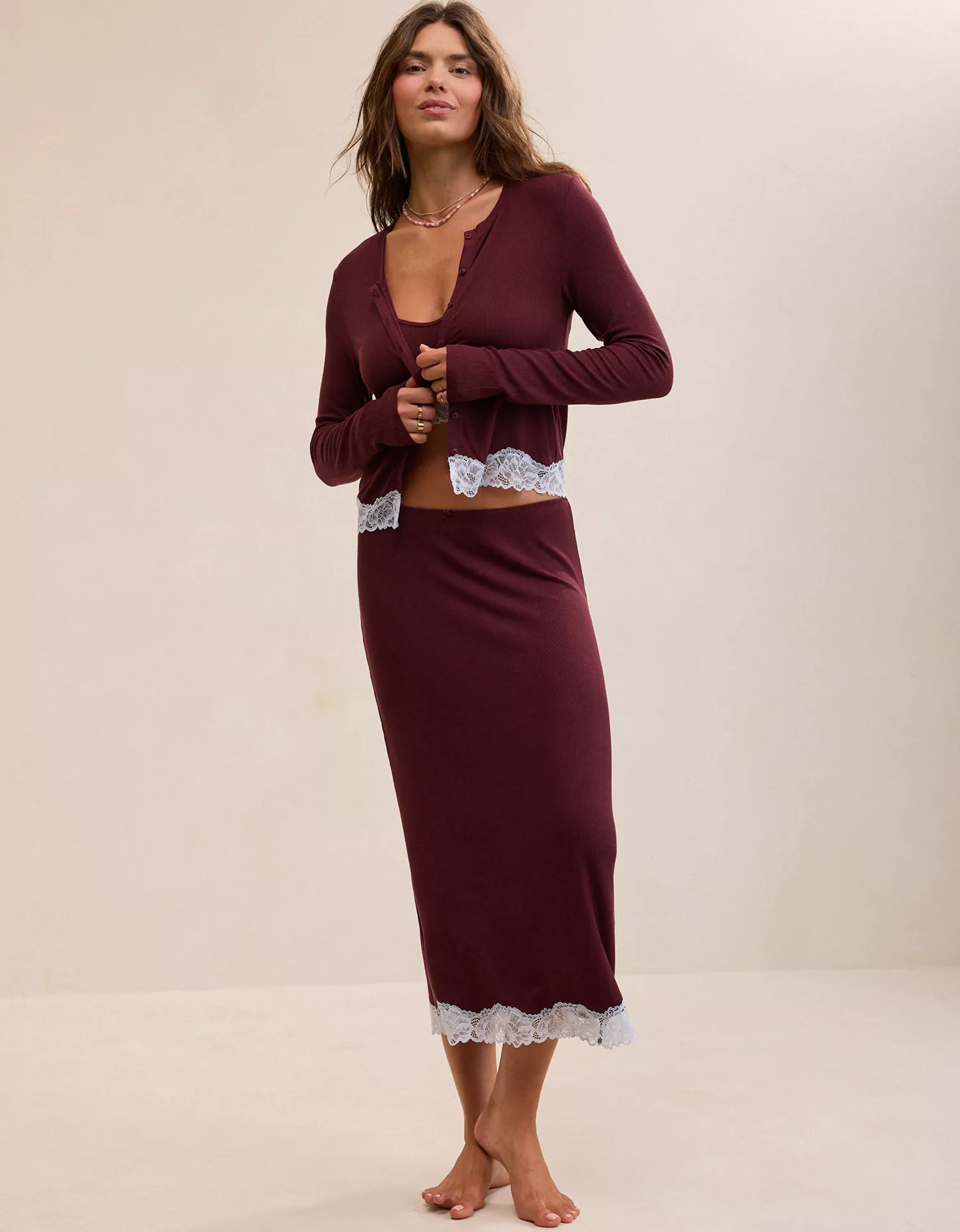 OVERSLEPT by Aerie Real Soft® Ribbed Cardigan - thumbnail 6