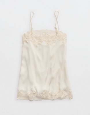 OVERSLEPT by Aerie Liquid Satin Tunic Tank