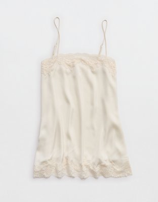 OVERSLEPT by Aerie Liquid Satin Tunic Tank