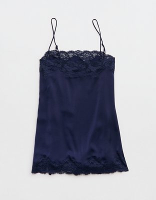OVERSLEPT by Aerie Liquid Satin Tunic Tank