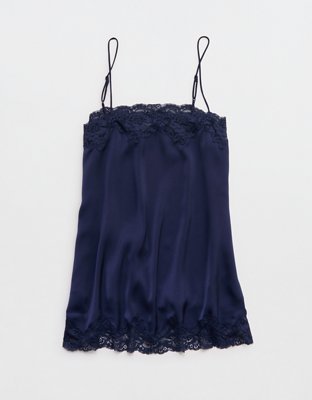 OVERSLEPT by Aerie Liquid Satin Tunic Tank