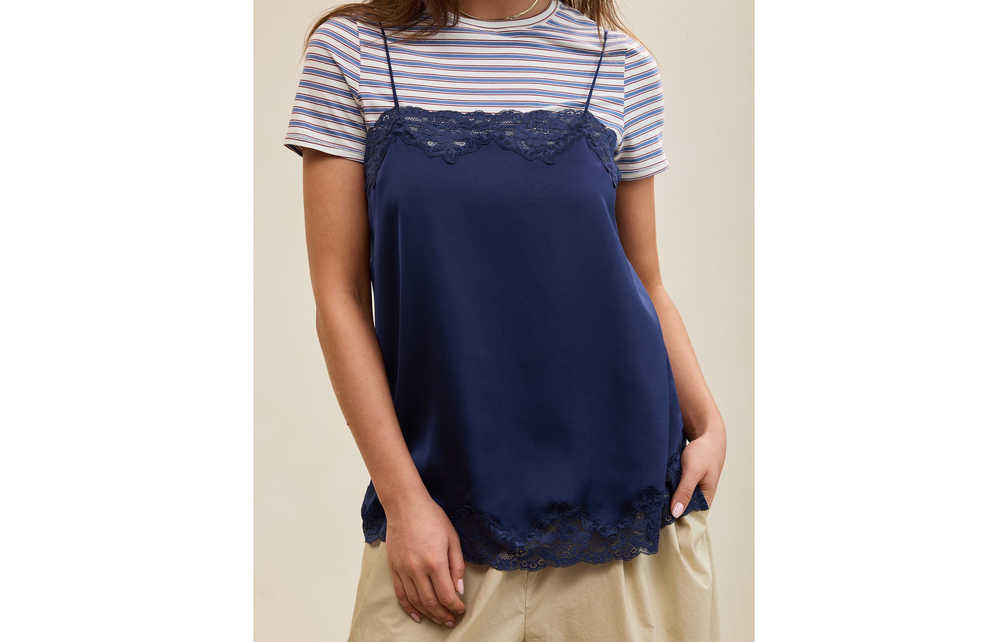 Aerie Liquid Satin Tunic Tank