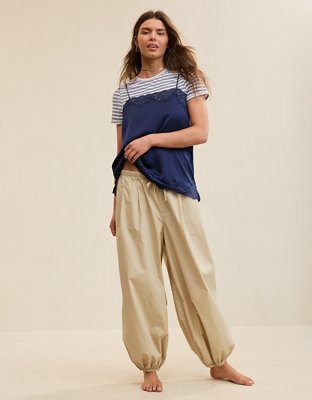 OVERSLEPT by Aerie Liquid Satin Tunic Tank