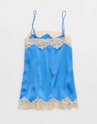 OVERSLEPT by Aerie Liquid Satin Tunic Tank
