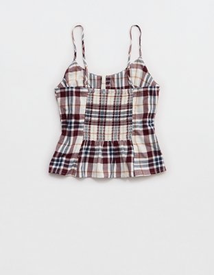 OVERSLEPT by Aerie Flannel Tank