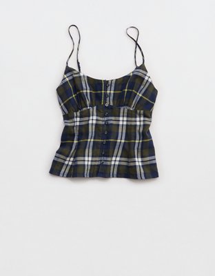 OVERSLEPT by Aerie Flannel Tank