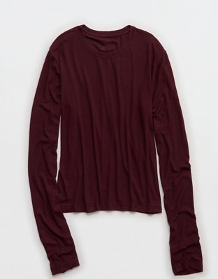 Aerie Real Soft® Rib Long Sleeve Top