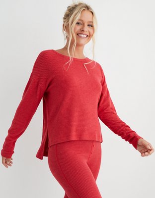 aerie waffle plush jogger