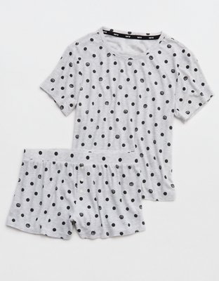 Женская футболка Aerie Real Soft Rib Baby Tee, цвет: Светлый меланжевый серый — фото 5