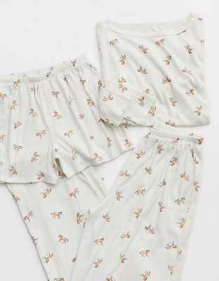Aerie Pointelle 3/4 Sleeve Top