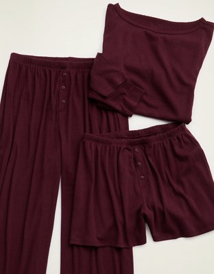 Aerie Pointelle 3/4 Sleeve Top