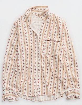 Aerie Checked Out Flannel Oversized Top